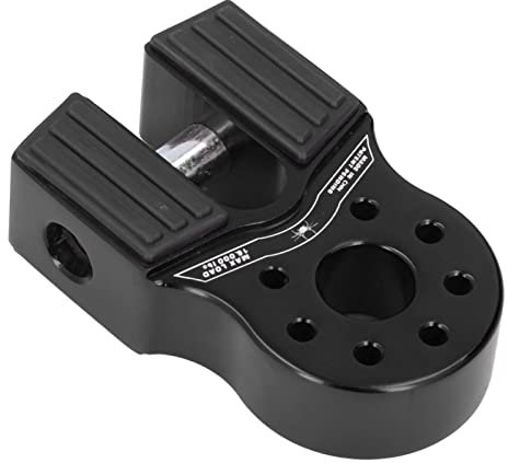 Jinyi Support Plat de Crochet de remorquage, Alliage d'aluminium de Lien de Manille de treuil pour Le ramassage pour des camions pour l'ATV(Le Noir)