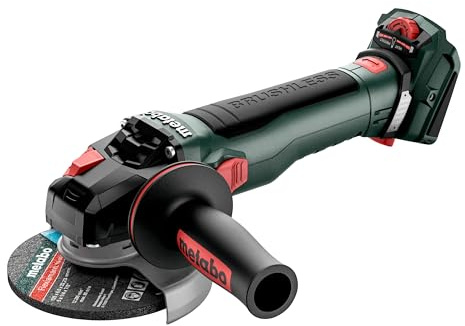 metabo Akku-Winkelschleifer WVB 18 LT BL 11-125 Quick Inox - 18V, Ø 125mm, regelbare Drehzahl 2000–7600/min - Bürstenlos, mit Bremse, Schnellspannmutter, ideal für Edelstahlbearbeitung & Metalltrennen