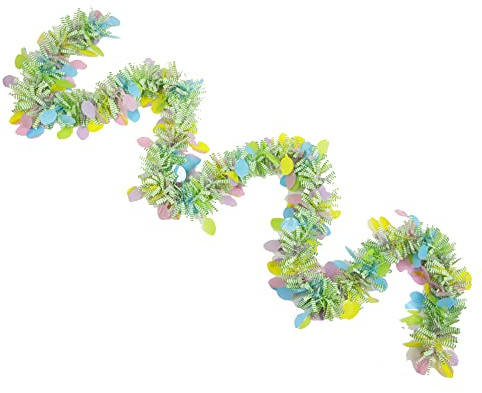 Duories 4 Stück x 2 m Osterkranz Ostergirlande Ostern Girlande künstliche Dekogirlande 8.5cm Breit Dekorativer Tischkranz Hängekranz für Dekoration Familie Party Easter Grün