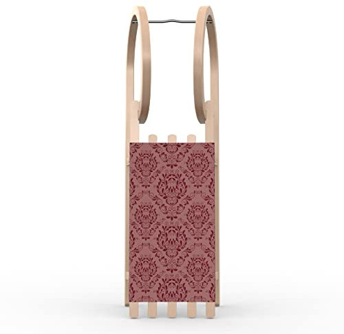 Vispronet Hörnerschlitten Classic, Tragfähigkeit 90 kg, inkl. Zugseil, Holzschlitten für Kinder und Erwachsene, Schlitten Größe 100 x 33 x 38 cm (Vintage)