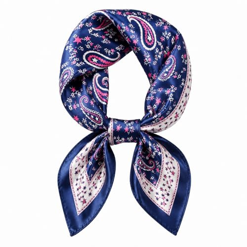 MAIRY Bandanas for Women Neck Square Scarf Silk Feel Satin Bandana Ladies Scarves Satin Headscarf S6002