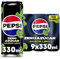 Pepsi zero Lima Refresco de cola con cero azúcar y cero calorías, pack de 9 latas de 330 ml, 2.97 litros en total