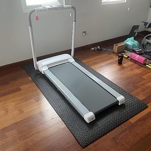 WORDFUN Fitnessgerätematte, 1750x800mm 2000x1000mm, Bodenschutzmatte, Antivibrationsmatte, Extra Wiederstandsfähige, Hochdichte Unterlegmatte Für Laufband, Heimtrainer, Crosstrainer, Rudergerät
