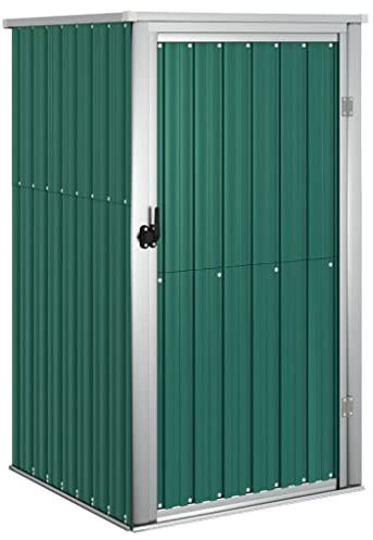 prissent Fahrradunterstand 88x89x161 cm Gartenhaus Metall Geräteschuppen Gerätehäuser Zur Aufbewahrung von Rasenmähern, Klappleitern, Fahrrädern usw Grün