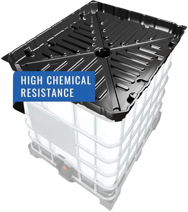 DENIOS® IBC Tote Funnel - 49.5x42x5 | Extra Large Funnel | Wide Mouth for IBC Totes | Perfect for Fast, Spill-Free Liquid Transfer | Heavy-Duty Large | Black | Tote not Included