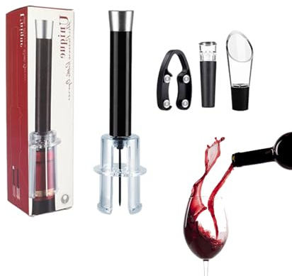 Xujuika Tire Bouchon De Vin, Ouvre-Bouteille De Vin avec Pompe À Pression d'air pour La Maison, Ensemble D'ouvre-vin, Extracteur De Bouchon Simple, Accessoires pour Le Vin