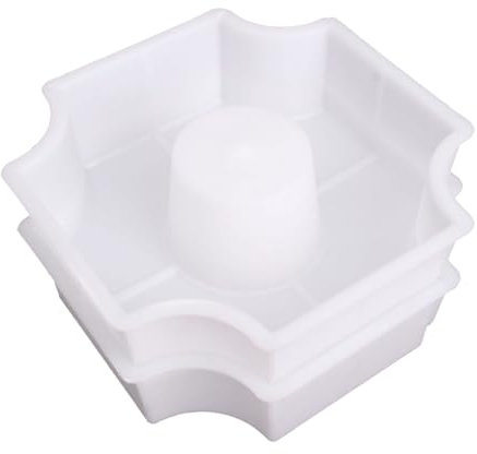 SUPVOX Moule À Pavé RéUtilisable en BéTon pour AlléE De Jardin Moules À BéTon avec Trou Central 10.63X10.63X2.36 Pouces IdéAl pour Patio Chemin Et Terrasse DIY
