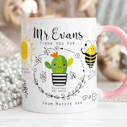 Personalised Teacher Thank You Mug, Teacher Appreciation End of Term Gift