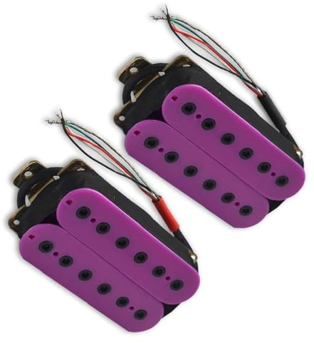 E-Gitarre Humbucker Coil Split Purple Pickup 12 verstellbare Sechskantschrauben für 6-saitige Gitarre Ersatzteile Für E-Gitarren-Tonabnehmer