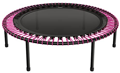 bellicon Fitness Trampolin 125cm (Pink) |Praktische Klappbeine & Seilring-Federung bis 150kg (Extra Stark) | Dreiteiliger Rahmen | Made in Germany