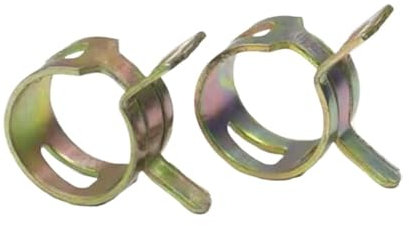 10 Stück 4 mm-24 mm Kraftstoff-Federklemmen, Vakuum-Silikon-Schlauchklemmen, Autos, Federklemmen, Heizöl, Wasserschlauch (Color : Metallic, Size : 6mm 10pcs)