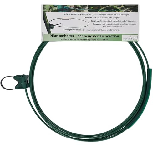4x PflanzenBalance Pflanzenhalter M Ø 20-45 cm Staudenhalter | Verstellbare und witterungsbeständige Staudenstütze für Pflanzen. Flexibel, robust und passend für verschiedene Pflanzstäbe