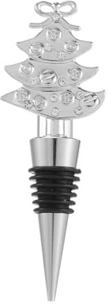 ABOOFAN Alloy Christmas Tree Wine Bottle Stopper Airtight Seal for Red Wine and Spirits Silver Accessory