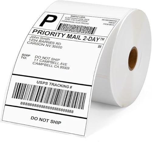 Phomemo Etichette Termiche 4x6 (500/Rotolo) - Etichette Autoadesive Per Spedizione E Pacchi, Compatibili Con Phomemo E Altre Stampanti Per Etichette Di Indirizzi Da 4x6 Pollici