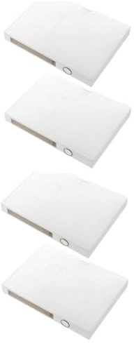VILLCASE 4 Stück Aktenbox Dateisortierer Löschen Aktenordnerabdeckung Desktop-organizer Durchsichtige Umschläge Klar Aufbewahrungsbehälter Büroordner Dateiordner Erweitern Aktentasche Pvc