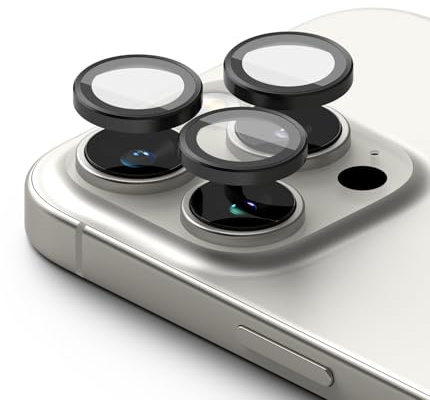 Ringke Camera Lens Frame Glass per iPhone 16 Pro / 16 Pro Max | 2 pezzi, protezione fotocamera, vetro temperato, facile da installare