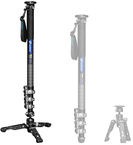 Quick Release Travel Camera Monopod with Ball Head Tripod Foot, Weight 6kg, Lightweight Carbon Fiber, Wand System with The Safety Lock (MV-324CL+VD-03)