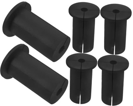 jojofuny 6pcs Wall Plugs for Plasterboard Black Plug Cover Repair Patch Wall Filler Kit Cable Routing Rubber Kit Cable Bushing