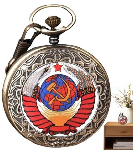Nankoyal Vintage Taschenuhr Geprägte Kette Tragbarer Zeitmesser | Taschenuhren Antik Vintage Retro Klassischer Stil Sammlerstück Anhänger Zeitmesser Analogdisplay Für Herren