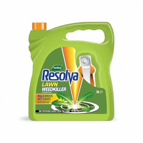 Resolva Lawn Weedkiller Extra Ready to Use – Fast Acting Weed Killer for Lawns, Eliminates Broadleaf Weeds & Dandelions, Safe for Lawns, Visible Results in 24 Hours (3L)