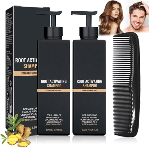 2 Pièces Spart Shampoo, Spart Root Activator Shampooing, | Root Activator Shampooing, Ingrédients Botaniques Doux, Renforce les Racines des Cheveux pour les Hommes et les Femmes