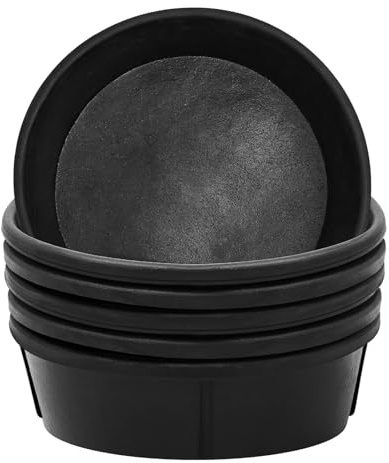 LECEHIVO 6 Pcs Rubber Feeder Pan 12 Quart/ 3 Gallon Rubber Dust Bath Tub Large Utility Feed Bucket Livestock Bowl for Feeding Pig Dog Horse Goat Chicken Animal, 17.1 x 4.3 Inch