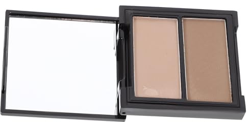 TOVINANNA Poudre Illuminatrice Bicolore Visage Effet Soft-focus, Poudre à Ombrer Douce Adaptée à Types de Peau, Palette de Maquillage Contour Naturel