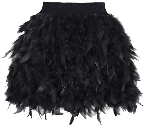 ZSUIQIN 1 Pièce L Jupes pour Femmes, Jupe Courte en Plumes des Femmes, Danse Halloween Décoration, pour la fête, Le déguisement de Club, Jupe d'halloween, Jupe de Vacances