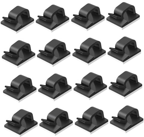 Operitacx 50piezas Fijador De Cables Organizador Miniclips Sujetacables Autoadhesivos Clips Para Luces y Cables Uso Escritorios