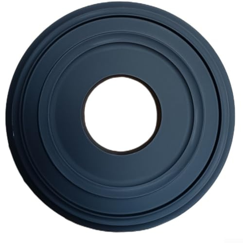 Runde PU-Deckenrosette für Kronleuchter oder Deckenventilator, 30,5 cm, dekorative schwarze geformte Deckenrosette für Kronleuchter oder Deckenventilator, leichte Delle