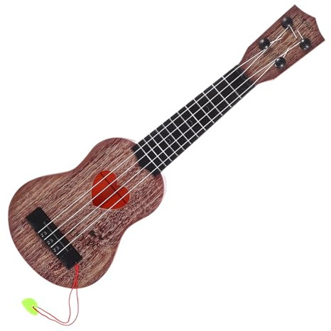 MOLUCKFU Kindergitarre Ukulele Holz Ukulele für Anfänger Kleinkinder 38cm Lernspielzeug Musikspielzeug für Jungen Mädchen