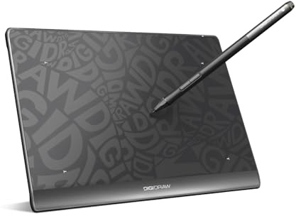 DIGIDRAW T410 Drawing Tablet Paper Like Graphics Drawing Tablet with 16384 Stylus Battery Free Pen,Tablet 6.3x3.9 for Mac, Windows and Chromebook