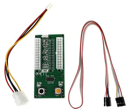 Genérico Tarjeta de Sincronización para Fuente de Alimentación ATX 24Pin Adaptador para Arranque Simultáneo de 2 o 3 Fuentes de Alimentación Auxiliares para PC