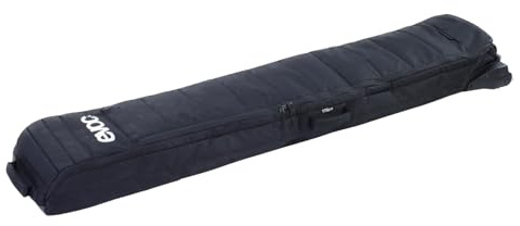 Borsa da viaggio EVOC SKI ROLLER (per un massimo di due paia di sci, custodia pieghevole, ruote skate intercambiabili per un trasporto silenzioso e scorrevole, materiale resistente, misura: L), nero