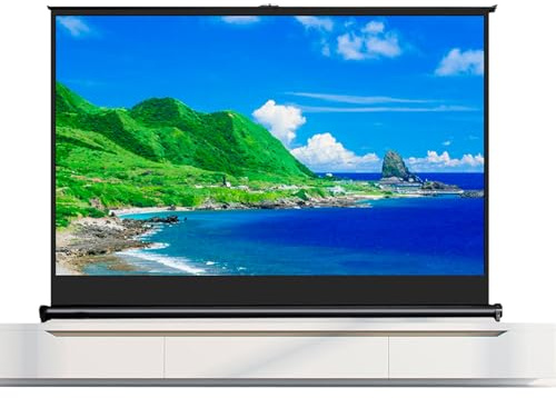 Portable Foldable Film Curtain, Pull-up Projector Screen, Pull Up Retractable Movie Screen, Suitable For Indoor And Outdoor Projectors for Movies, Home Cinema, Games, Office(36 16:9)