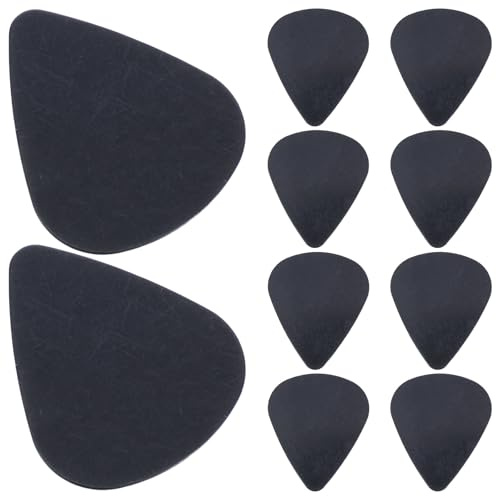 Zerodeko 10 Gitarrenplektren 0,5mm aus Zelluloid Schwarz Dünnes Plektrum Satz für E gitarre Akustikgitarre und Bass Vielseitig für Anfänger und Profis Klarer Klang