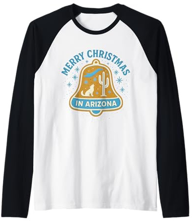 Arizona Chemise de Noël en Pain d'épice Motif Cactus Loup Manche Raglan