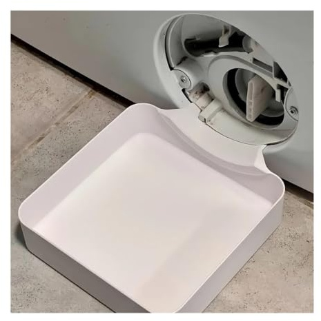 Avloppsbricka for tvättmaskin, 3D-tryckt tratt for rengöring av luddfilter | White