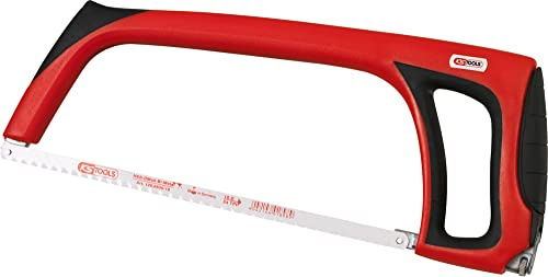 KS Tools 907.2112 - Monture de Scie Bi-Matière 2 Positions de Lame 45° et 90° - Structure Antidérapante - Changement de Lame Rapide - Scie à Main avec 1 Lame HSS Bi-Métal - Parfaite Prise en Main