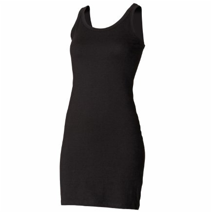 Skinnifit Womens Extra Long Stretch Tank Top Black X-Large