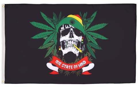 AZ FLAG Drapeau Pirate Rasta 150x90 cm Corsaire Polyester 100D 2 Œillets | Usage intérieur et extérieur Drapeau décoratif coutures doubles et bords renforcés avec œillets métalliques