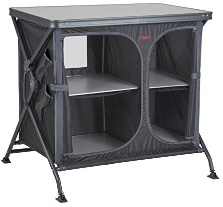 Crespo AP-105 Kücheninsel, schwarz/grau, 68 x 92 x 84 cm