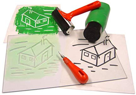 Major Brush Pack Of 5 Transparent Polymer Lino Block Printing Board 200mm x 150mm