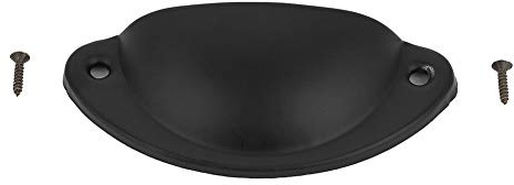 Garosa 10 PCS Poignée de Coquille Vintage Tiroir Poignées Vintage Décoratif Forme De La Forme Poignée Pull Poignées Rétro Boutons En Métal pour Armoires De Cuisine Placard Meubles Tiroir Meuble(noir)