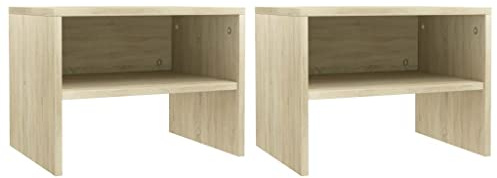 vidaXL Nachttische 2 STK. Sonoma-Eiche 40x30x30 cm Holzwerkstoff