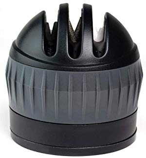 3 Stage Kitchen Knife Sharpener - Chefs Handheld Knife Sharpening Tool Gadget Helps Repair, Restore and Polish Blades. Diamond, Tungsten & Ceramic Sharpening Blades Non Slip Base Taylor’s Eye Witness.