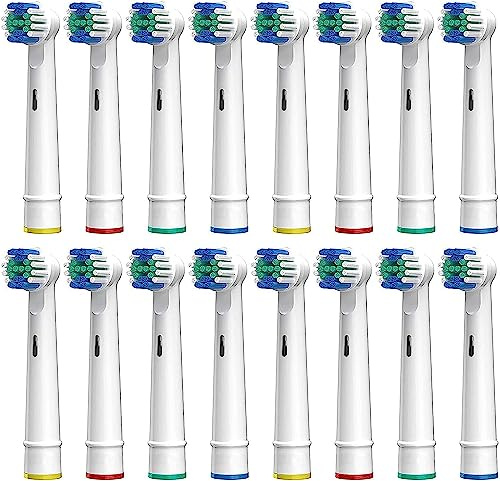 THISONG Ersatzbürstenkopf für elektrische Zahnbürsten Kompatibel mit Precision Clean Elektrische Zahnbürsten Bürstenköpfe mit weichen Borsten 16 Packungen