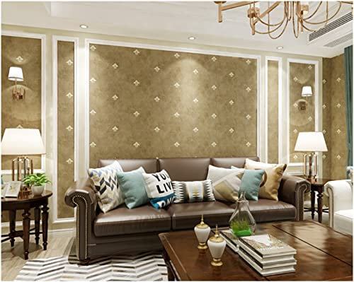 Retro-Gelb Vliestapete Moderne Minimalistische Damaskus Tapete 3D Feines Prägemuster Tapete für Wohnzimmer Schlafzimmer TV Hintergrundwand - 0,53 m x 9.5 m