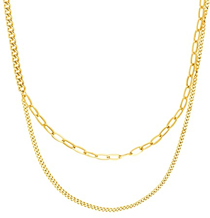 JOOP! Halskette aus Edelstahl für Damen, Halsschmuck, teilw. mit IP-Vergoldung, Kommt in Schmuck Geschenk Box