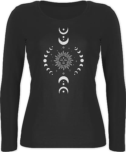 Shirtracer - Langarmshirt Damen - Namaste Yoga Chakra Mandala